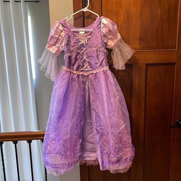 open lace back dress Disney Princess Rapunzel Tulle Dress Toddler to Big Kid